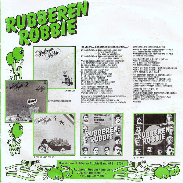 Rubberen Robbie - De Nederlandse Sterre Die Viere Carnaval 26057 Vinyl Singles Goede Staat