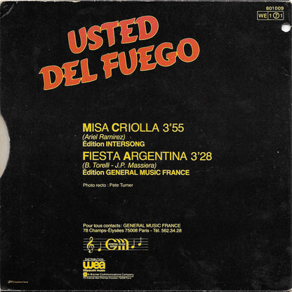 Usted Del Fuego - Misa Criolla 32021 Vinyl Singles Goede Staat