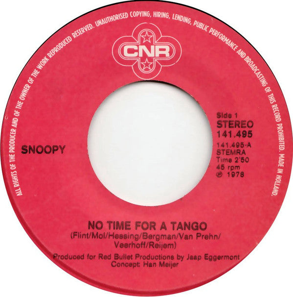 Snoopy - No Time For A Tango 40290 Vinyl Singles Goede Staat