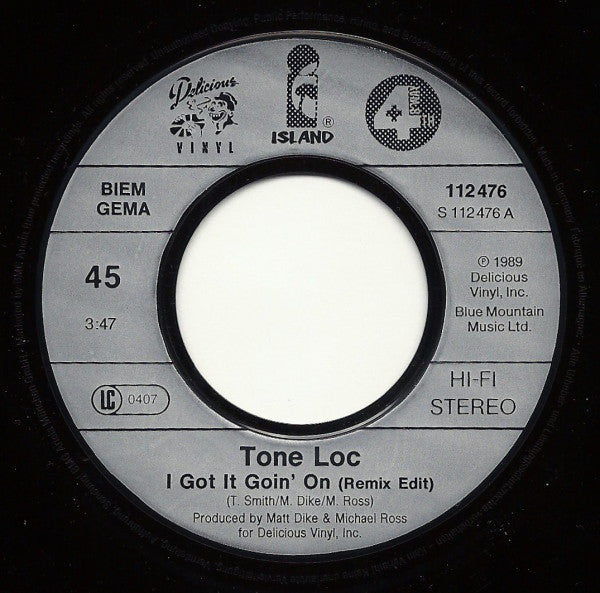 Tone Loc - I Got It Goin' On Vinyl Singles Hoes: Generic