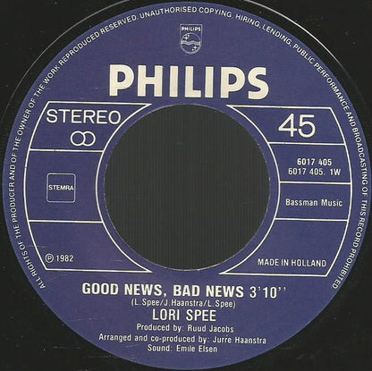 Lori Spee - Good News Bad News 39563 Vinyl Singles Goede Staat