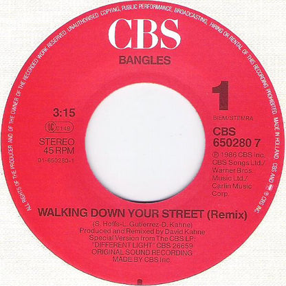 Bangles - Walking Down Your Street 19697 (B) Vinyl Singles Goede Staat