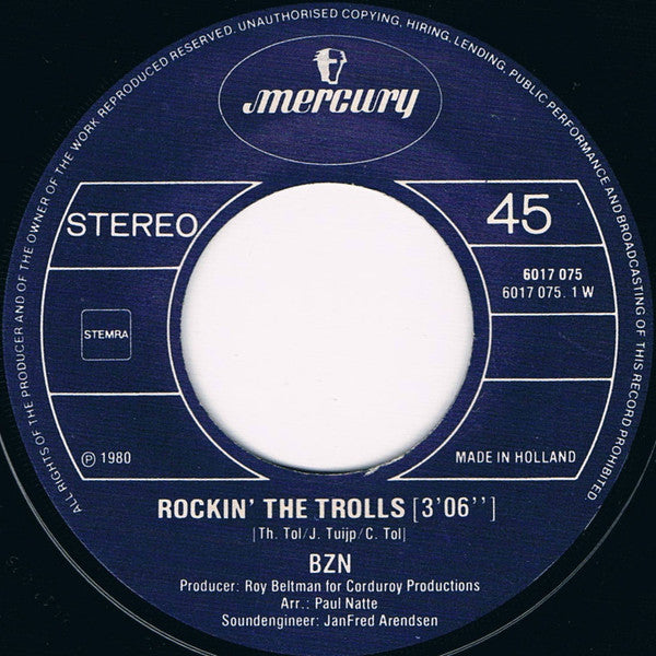 BZN - Rockin' The Trolls 25859 Vinyl Singles Goede Staat