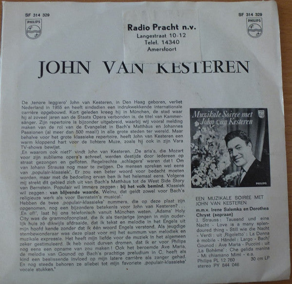 John Van Kesteren - The Holy City 14437 Vinyl Singles Goede Staat