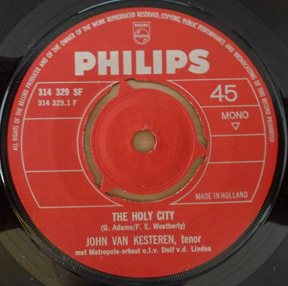 John Van Kesteren - The Holy City 14437 Vinyl Singles Goede Staat