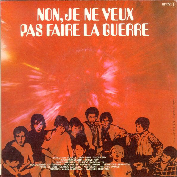 Poppys - Non, Je Ne Veux Pas Faire La Guerre 36907 Vinyl Singles Goede Staat