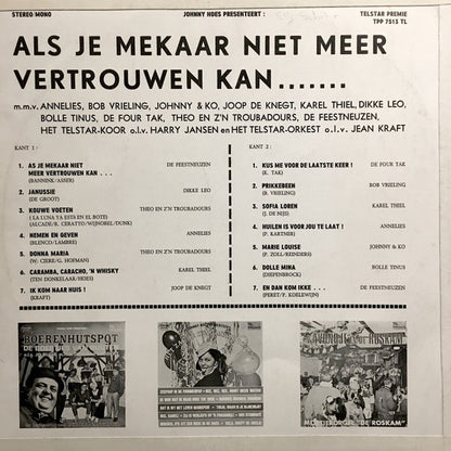 Various - Johnny Hoes Presenteert: Als Je Mekaar Niet Meer Vertrouwen Kan (LP) 42666 Vinyl LP Goede Staat