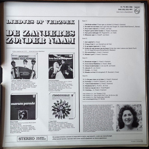 Zangeres Zonder Naam - Liedjes Op Verzoek (LP) 48290 Vinyl LP Goede Staat