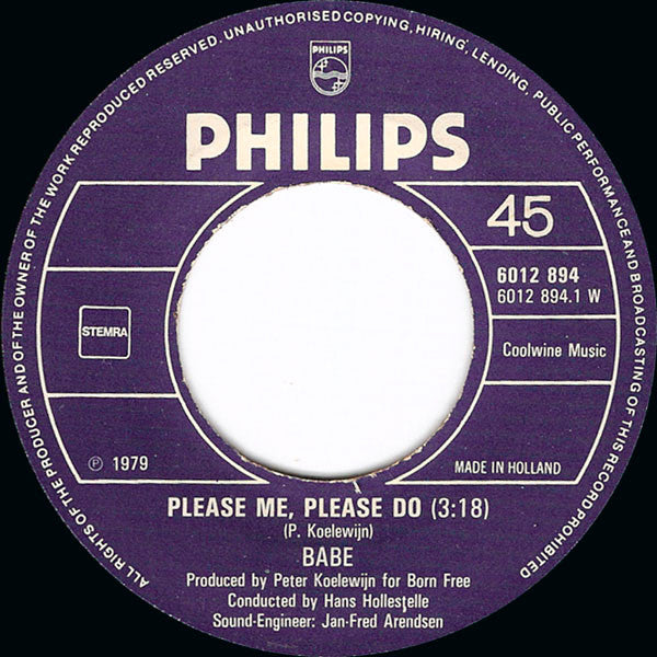 Babe - Please Me Please Do 16396 Vinyl Singles Goede Staat