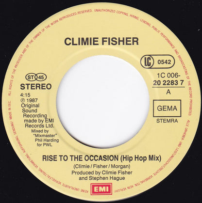 Climie Fisher - Rise To The Occasion 12952 Vinyl Singles Goede Staat