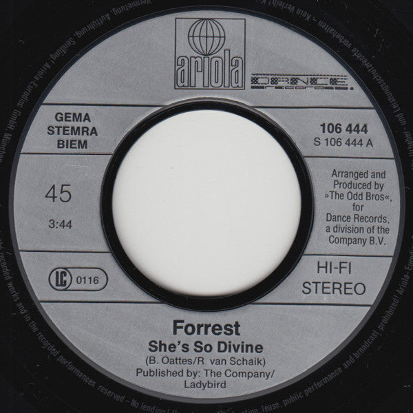 Forrest - She's So Divine 31947 Vinyl Singles Goede Staat