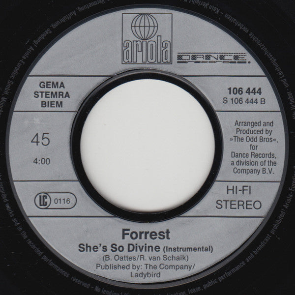 Forrest - She's So Divine 31947 Vinyl Singles Goede Staat