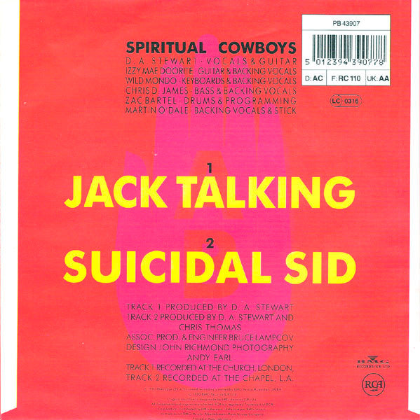 Dave Stewart And The Spiritual Cowboys - Jack Talking 14743 Vinyl Singles Goede Staat