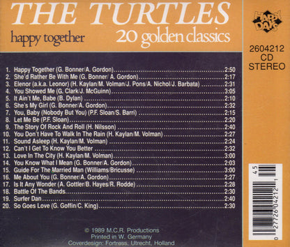 Turtles - 20 Golden Classics - Happy Together (CD) Compact Disc Goede Staat