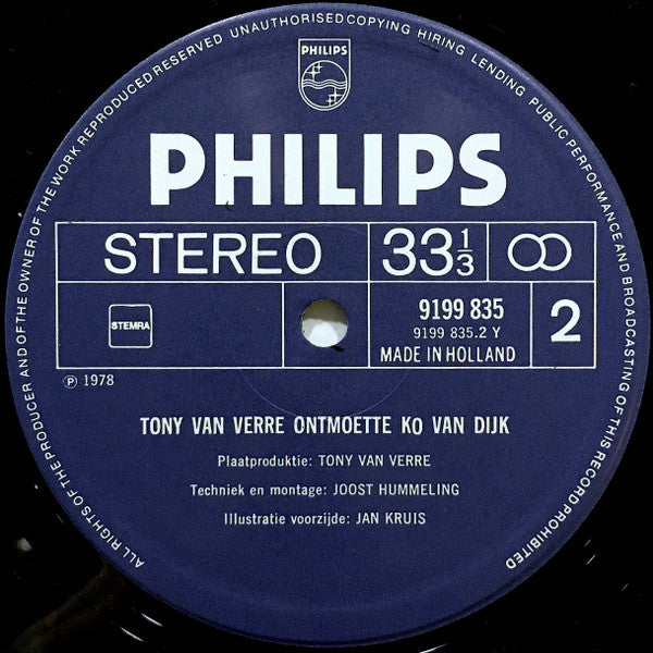 Tony van Verre Ontmoette Ko van Dijk - Tony van Verre Ontmoette Ko van Dijk (LP) 48301 Vinyl LP Goede Staat