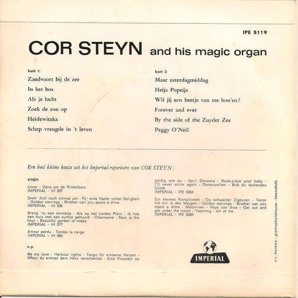 Cor Steyn And His Magic Organ - Marspotpourri 1,2 Walspotpourri 1,2 (EP) 39971 Vinyl Singles EP Goede Staat