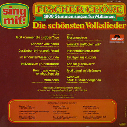 Fischer Chöre - Die Schönsten Volkslieder (LP) 49673 Vinyl LP Goede Staat