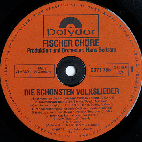 Fischer Chöre - Die Schönsten Volkslieder (LP) 49673 Vinyl LP Goede Staat