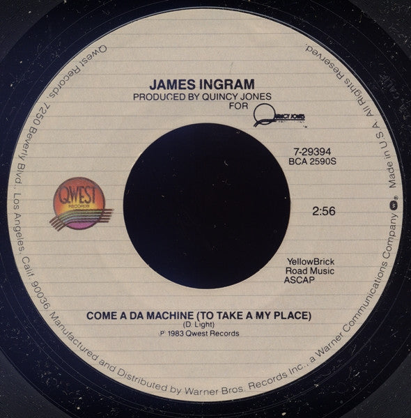 James Ingram With Michael McDonald - Yah Mo B There 12230 Vinyl Singles Goede Staat