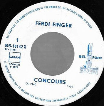 Ferdi Finger - Concours 29356 Vinyl Singles Goede Staat