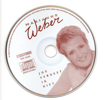 Marianne Weber - Jou Vergeet Ik Niet (CD) Compact Disc Goede Staat