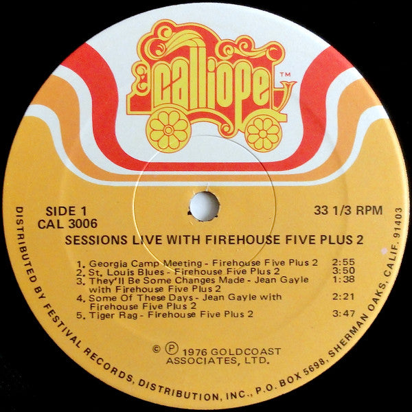 Red Nichols Firehouse Five Plus 2 - Sessions Live (LP) 46130 Vinyl LP Goede Staat