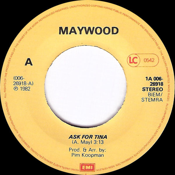 Maywood - Ask For Tina 28535 Vinyl Singles Goede Staat