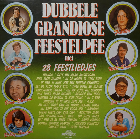 Various - Dubbel Grandiose Feestelpee Met 28 Feestliedjes (LP) 41987 Vinyl LP Goede Staat