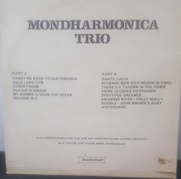 Mondharmonica Trio - Carry Me Back To Old Virginia (LP) 48507 Vinyl LP Goede Staat