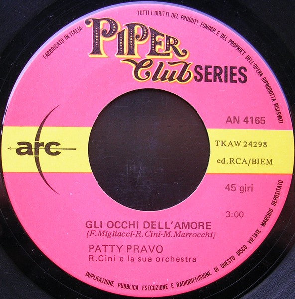 Patty Pravo - Gli Occhi Dell Amore 16378 Vinyl Singles Goede Staat