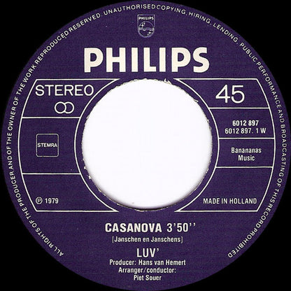 Luv' - Casanova 40148 Vinyl Singles Goede Staat