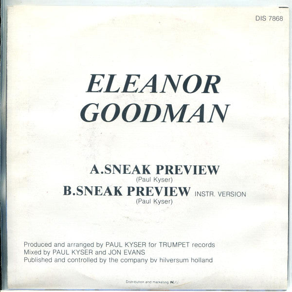 Eleanor Goodman - Sneak Preview 17505 Vinyl Singles Goede Staat