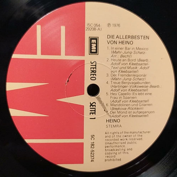 Heino - Die Allerbesten Von Heino (LP) 48621 Vinyl LP Goede Staat