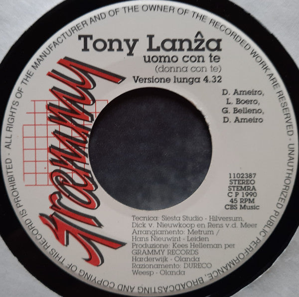 Tony Lanza - Uomo Con Te 16664 Vinyl Singles Goede Staat