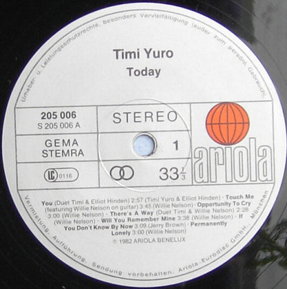 Timi Yuro - Today (LP) 48389 Vinyl LP Goede Staat