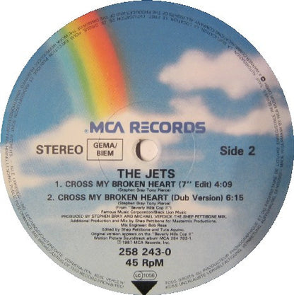 Jets - Cross My Broken Heart (Maxi-Single)  42208 Maxi-Singles Goede Staat