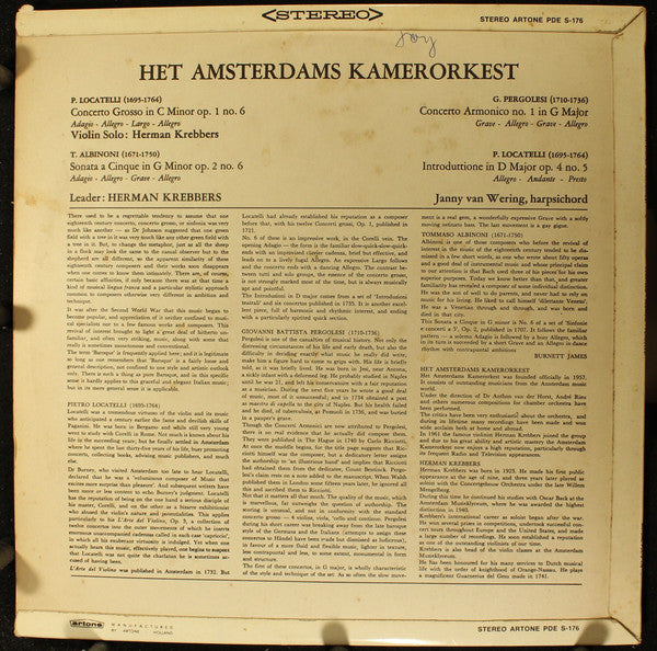 Amsterdams Kamerorkest - Concerto Grosso (LP) 42367 Vinyl LP Goede Staat