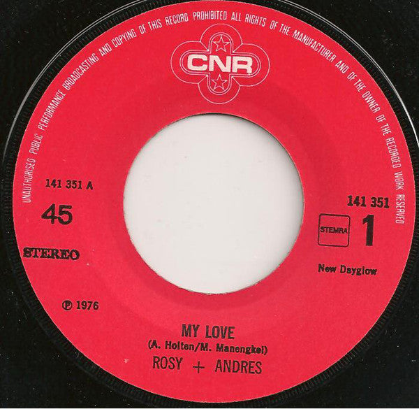 Rosy & Andres - My Love Vinyl Singles Hoes: Generic