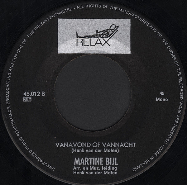 Martine Bijl - Bloemendaalse Bos 35081 Vinyl Singles Goede Staat