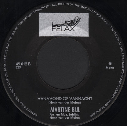 Martine Bijl - Bloemendaalse Bos 35081 Vinyl Singles Goede Staat