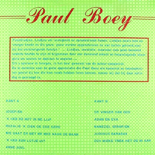 Paul Boey - 'K Heb De Mot In Me Lijf (LP) 43797 Vinyl LP Goede Staat