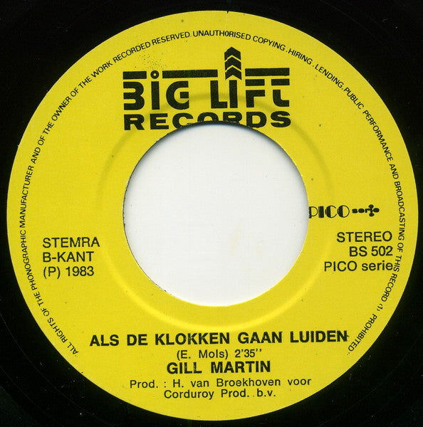 Gill Martin - Vertel Je Vriend (He'll Have To Go) 06090 25261 13326 Vinyl Singles Goede Staat