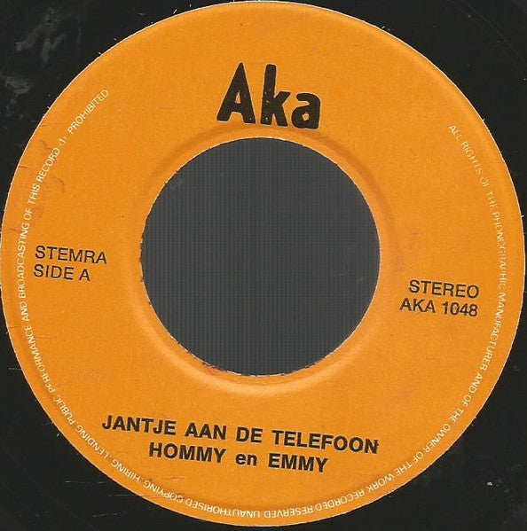 Hommy & Emmy - Jantje Aan De Telefoon 14928 Vinyl Singles Goede Staat