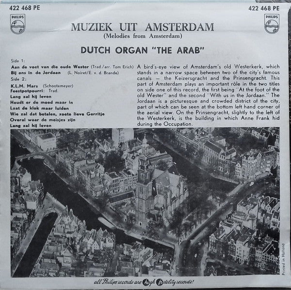 Draaiorgel De Arabier - Muziek Uit Amsterdam 23256 Vinyl Singles Goede Staat