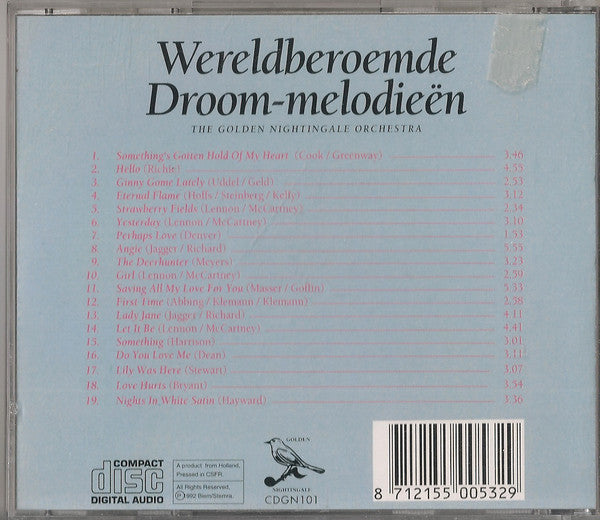 Golden Nightingale Orchestra - Wereldberoemde Droom-melodieën (CD) Compact Disc Goede Staat