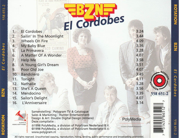 BZN - El Cordobes (CD) Compact Disc Goede Staat