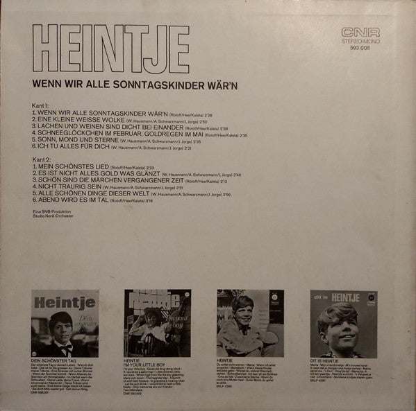 Heintje - Wenn Wir Alle Sonntagskinder War'n (LP) 46332 Vinyl LP Goede Staat