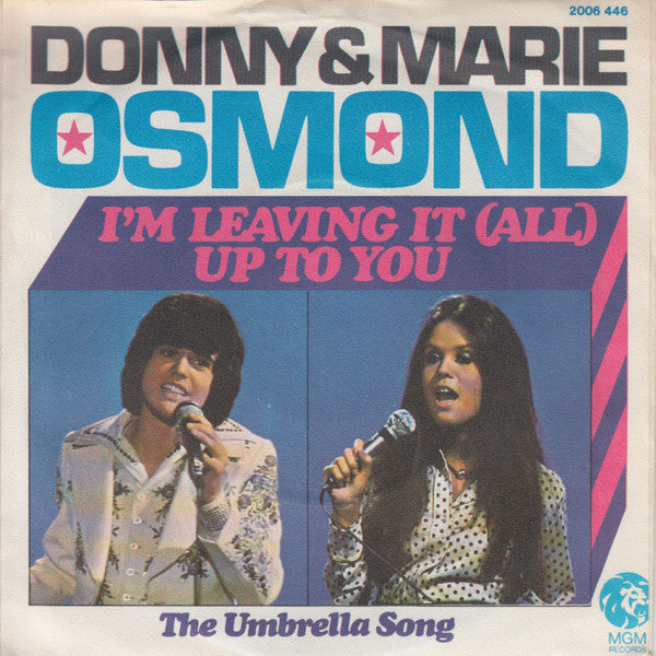 Donny & Marie Osmond - Umbrella Song 28311 Vinyl Singles Goede Staat