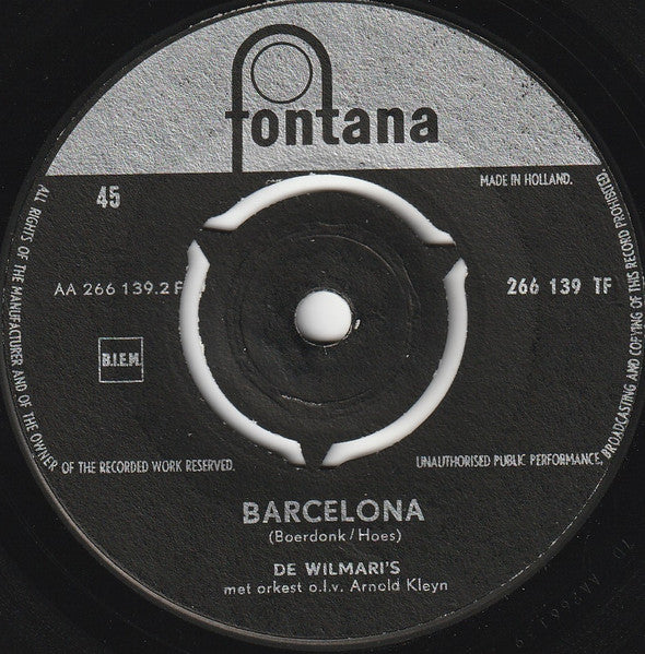 Wilmari's - Tabe 33191 Vinyl Singles Goede Staat