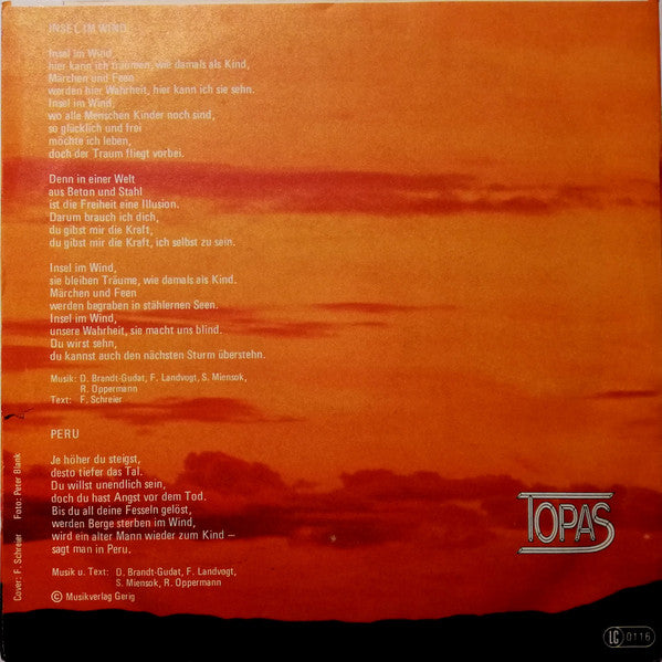 Topas - Insel Im Wind 21311 Vinyl Singles Goede Staat